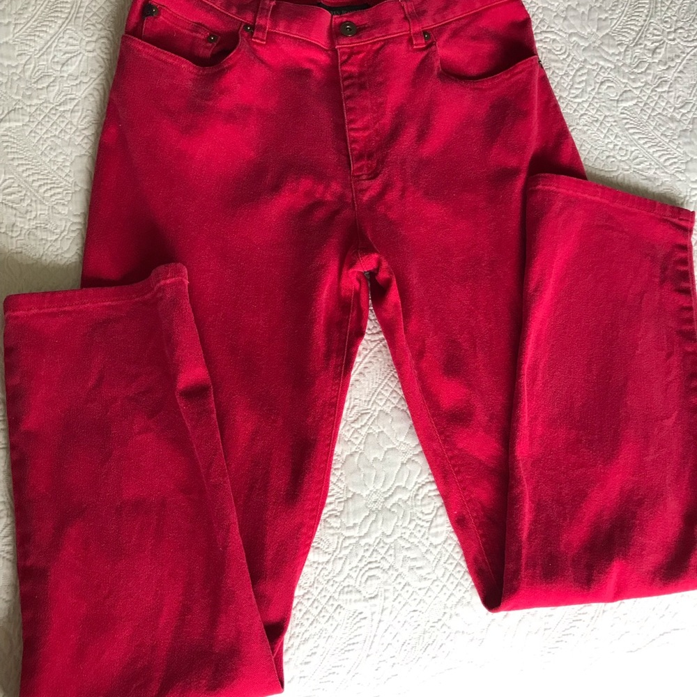 Ralph Lauren Red Straight Leg Jeans